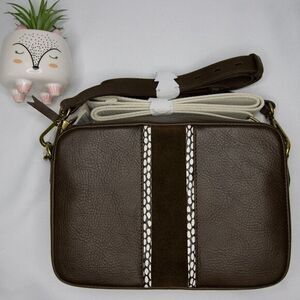 NEW Madewell Suede Inset Large Transport‎ Camera Bag